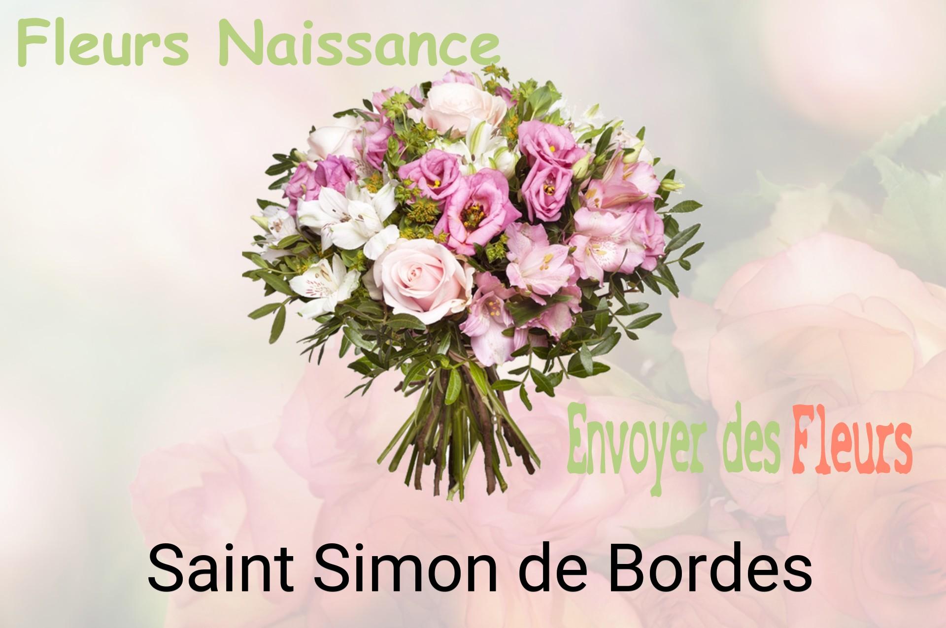 Bouquet de fleurs de naissance livré à Saint-Simon-de-Bordes
