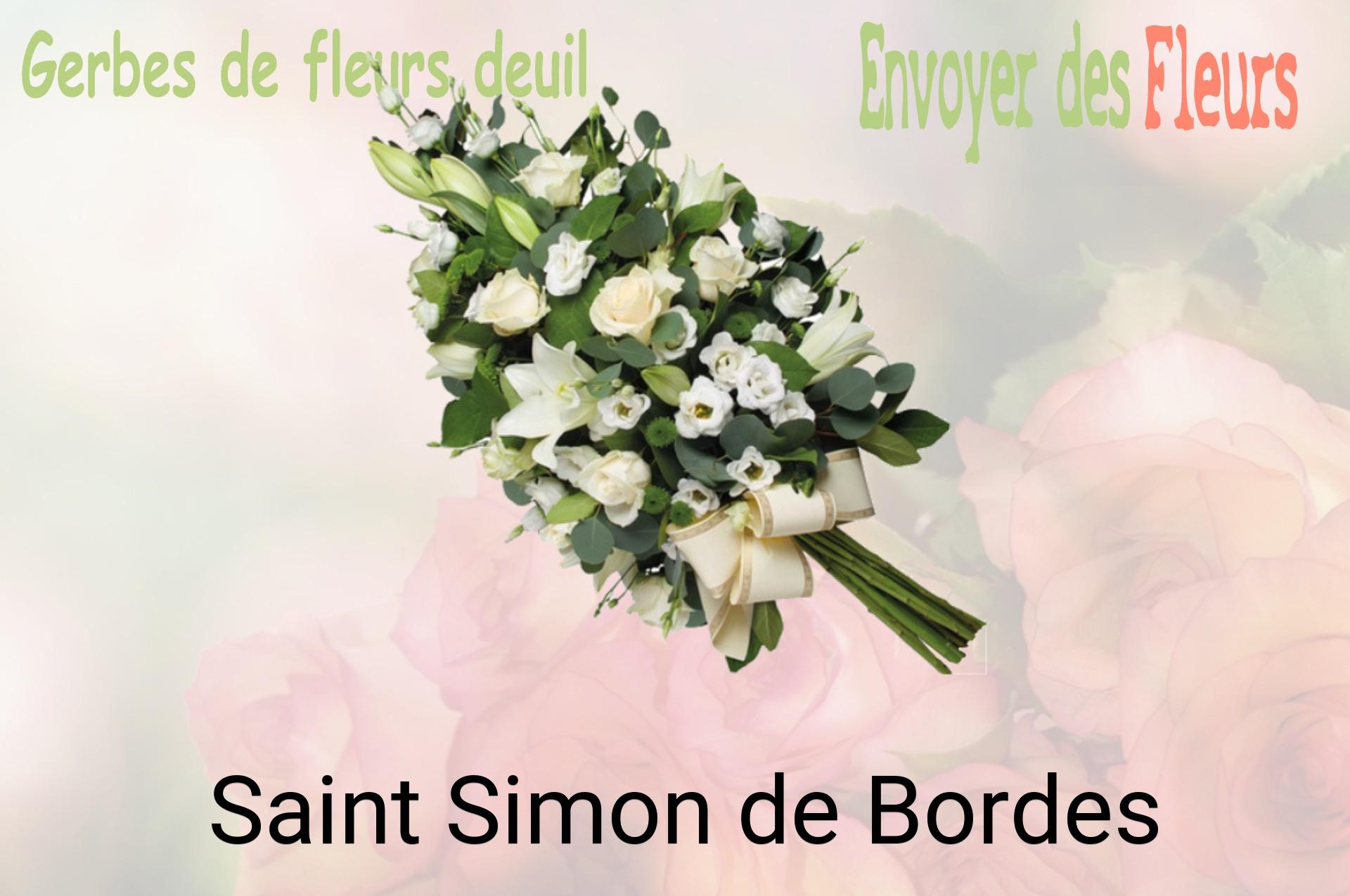 Gerbe de fleurs de deuil livrée à Saint-Simon-de-Bordes